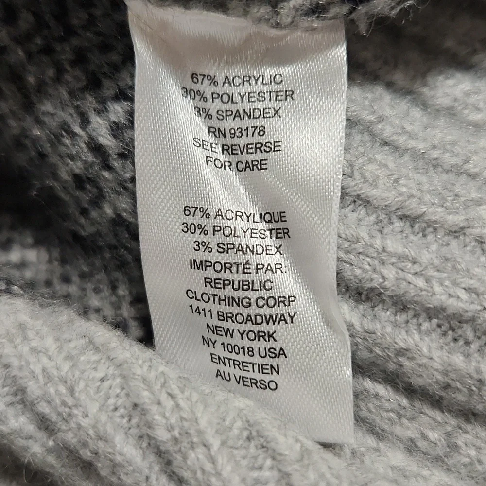 NEW Truth by Republic Leopard Print Sweater - Black and Gray Size XL - Picture 8 of 10